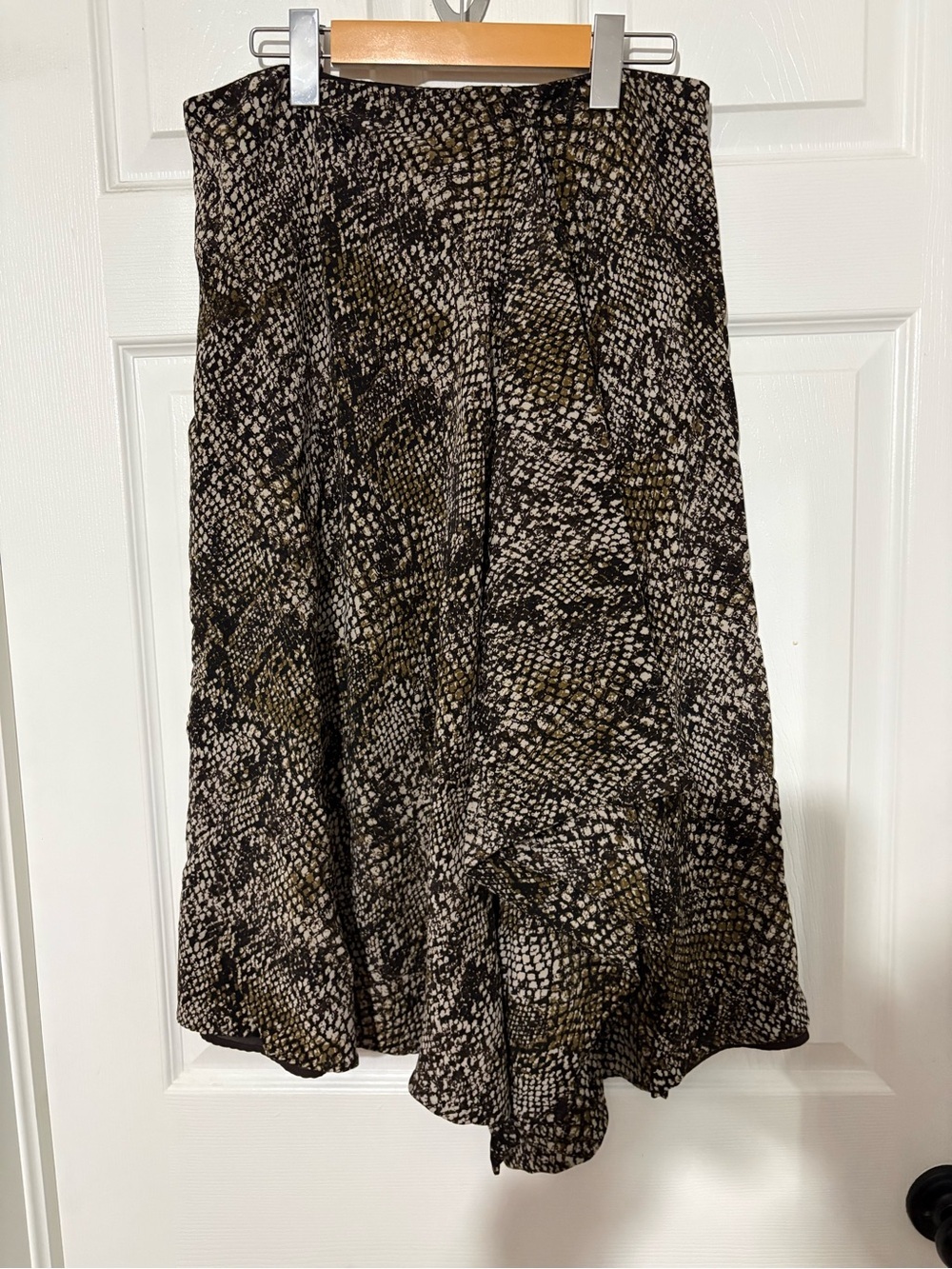 Hobbs London Snake Print Flowy Midi Skirt UK 12 / US 8 - Picture 2 of 5
